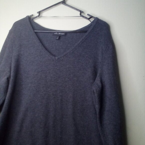 Lane Bryant Sweater Pullover 18 20 Women Long Sleeve V-Neck Gray - Picture 8 of 16